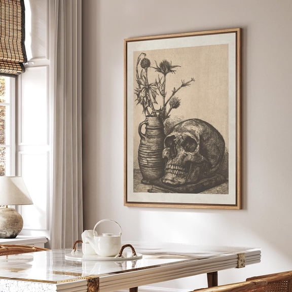 Vintage Zoo Animal Floral Vase Poster, Unframed Size 12x18