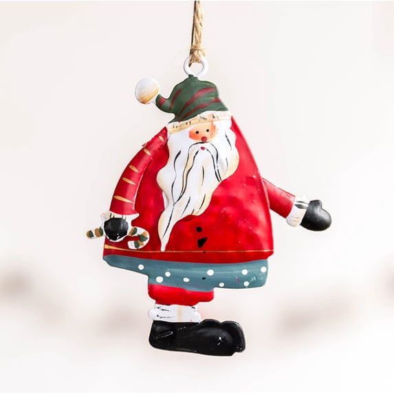 Vintage and old Christmas iron art angel old man small pendant decoration accessories wallet cell phone pendant key chain (D2 elderly)