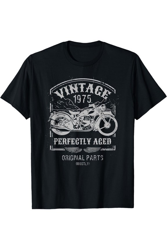 Vintage born in 1975 Motorcycle, bikers riders Classic T-Shirt, Vintage Birthday Gift