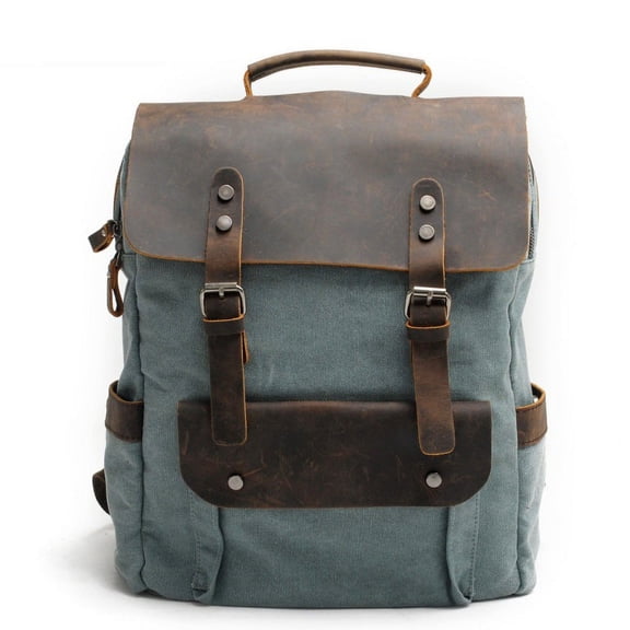 Vintage canvas backpack,Dark grey