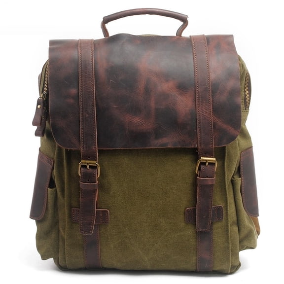 Vintage canvas backpack,Grey