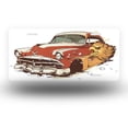 thumbnail image 1 of Vintage car with eagle decoration Front License Plate, Metal License Plate, Funny Standard Plates Personalized Novelty Decorative For Men/Women/Boys/Girls Car 6×12 Inch, 1 of 7