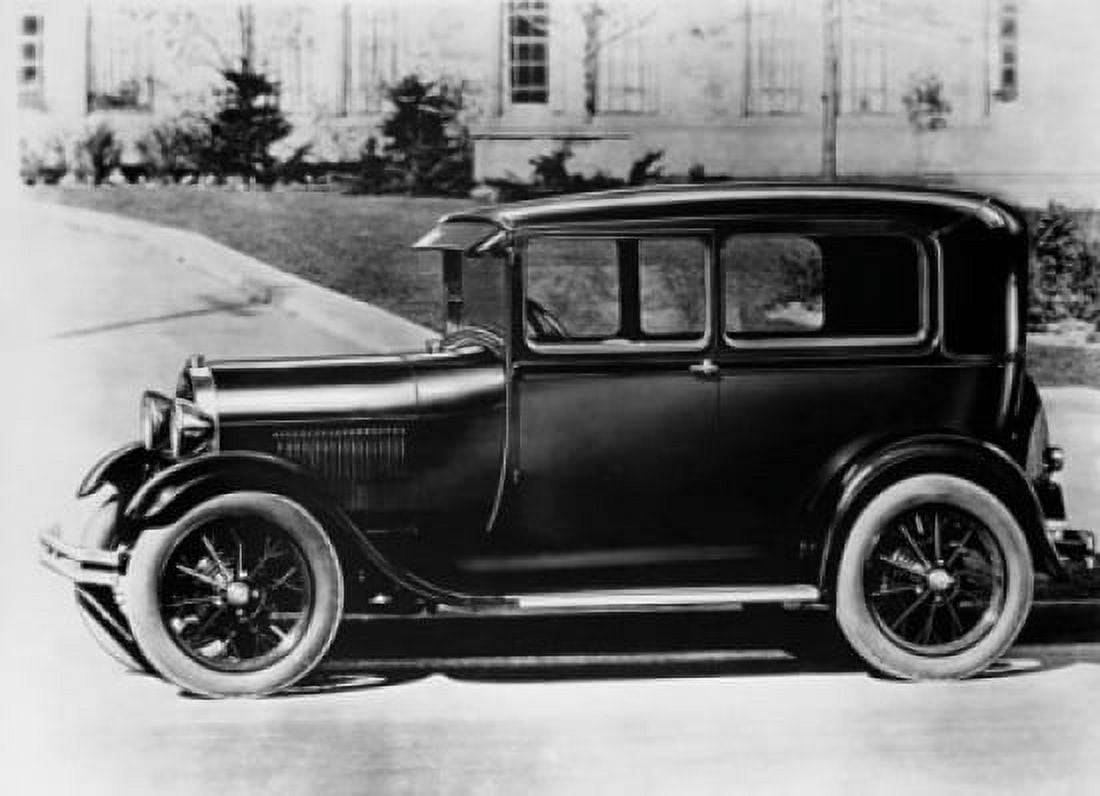 Vintage car parked in front of a building 1929 Canvas Art - (24 x 36)