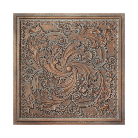Vintage ceiling tiles Decorative pvc panels for Flower Boutique PL62 Weathered copper 10Pcs/pack