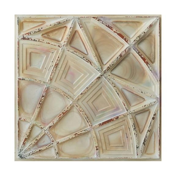 Vintage ceiling tiles Emboss interior wall panel for living room PL86 Distress crack multicolor white 10Pcs/pack