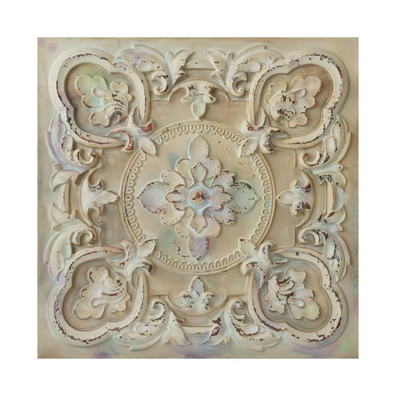 Vintage ceiling tiles Suspended Wall Panels for light luxury restaurant PL30 Distress crack multicolor white 10Pcs/pack