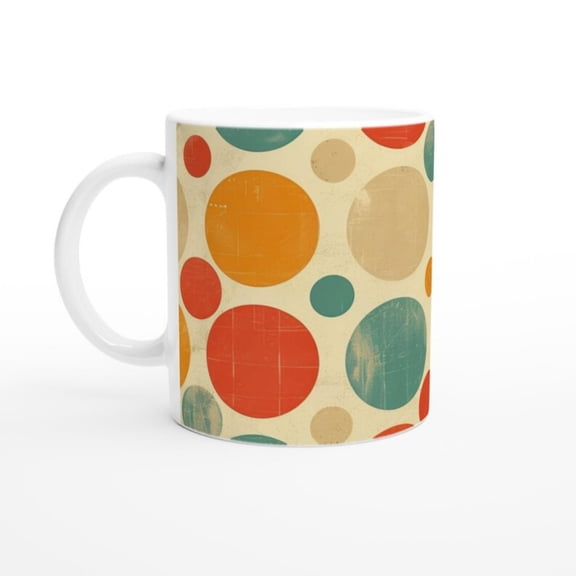 Vintage circles Paper Print Mug Unique gift R style mug.
