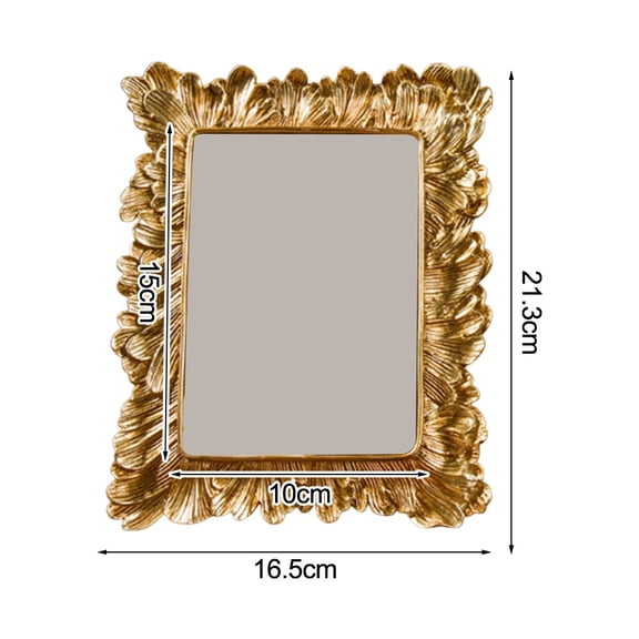 Vintage gold for leaf photo frame: lace trim, suitable for 6/7/8 inch photos