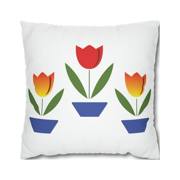 Vintage inspired Fire King Tulip throw pillow