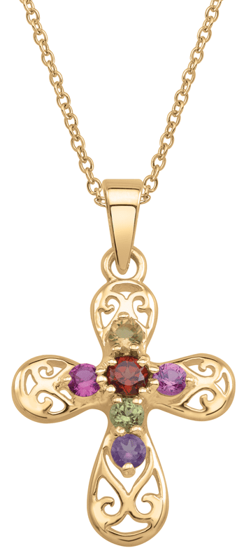 Vintage Inspired Filigree Cross Shaped Necklace by Jewlster