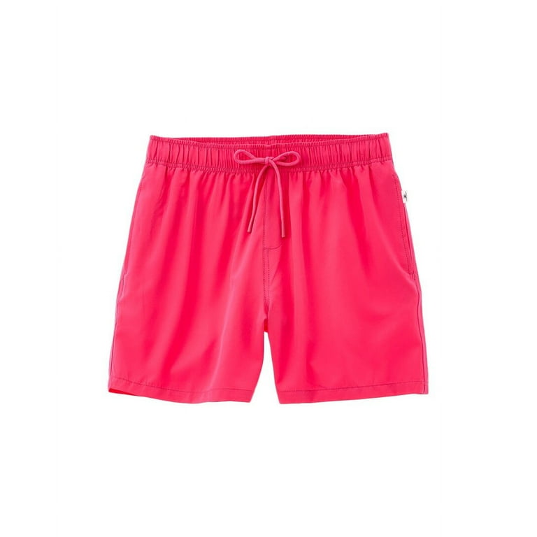 Neon pink mens swim trunks cheap