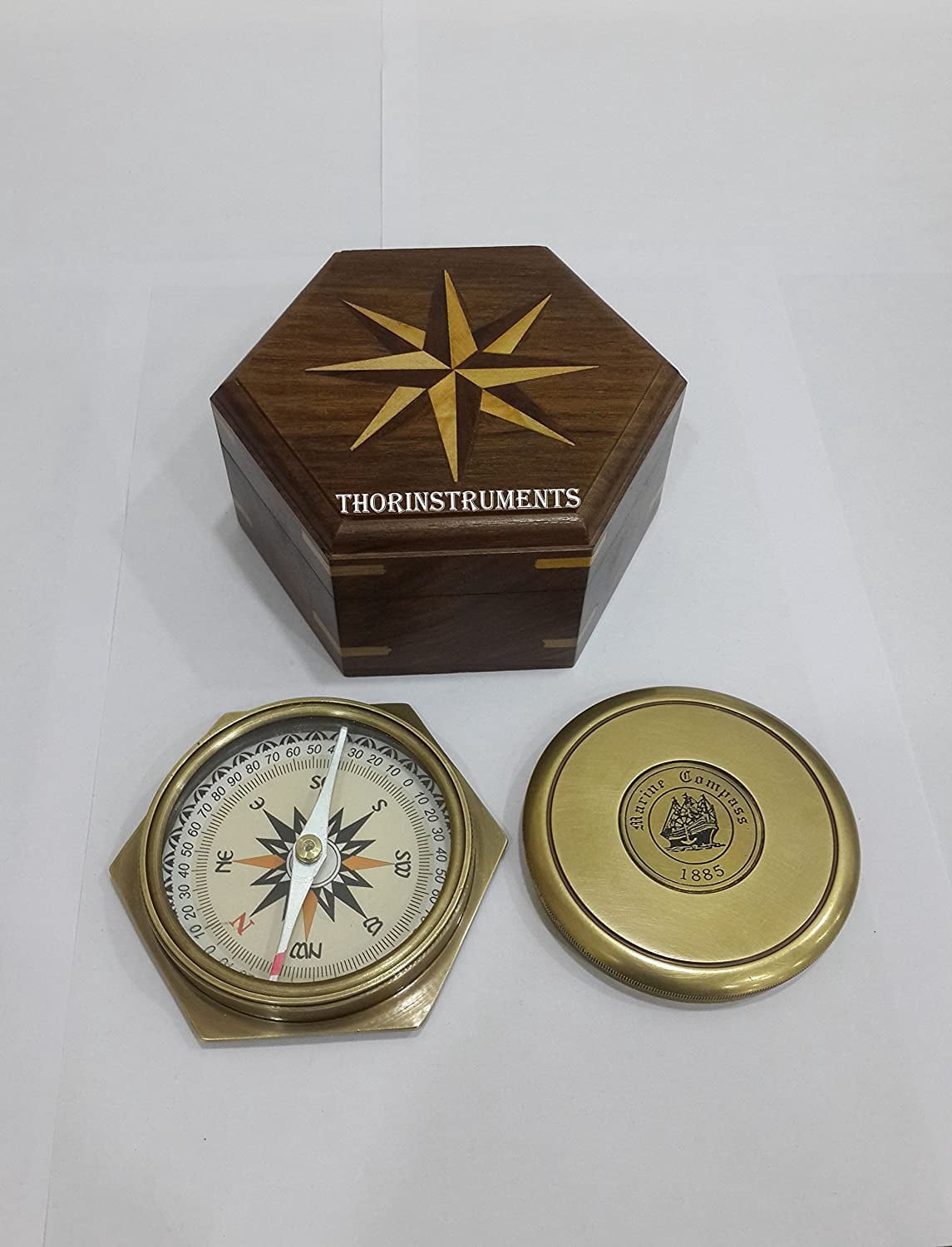 Vintage nautical pocket compass fully working australian penny dial ...