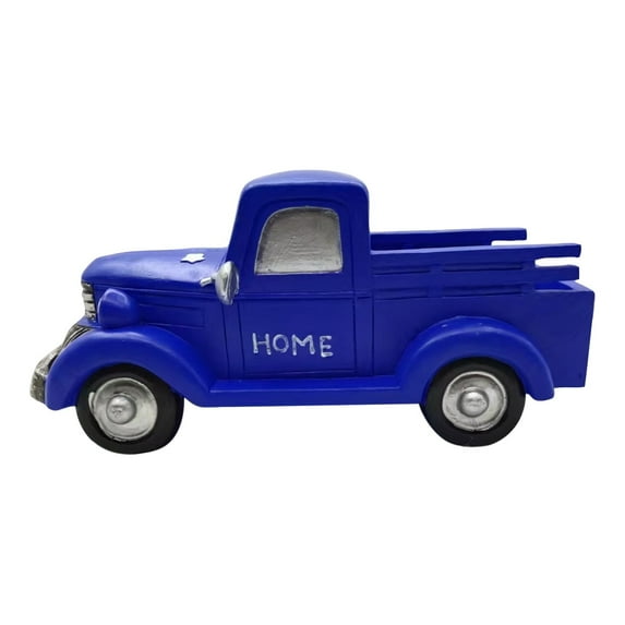 Vintage office decor, Patriotic decor, 10X4 in, Blue Truck Centerpiece, Fourth of July decorations, desk decorations for Women office, Star decorations, Blue decorations, desktop