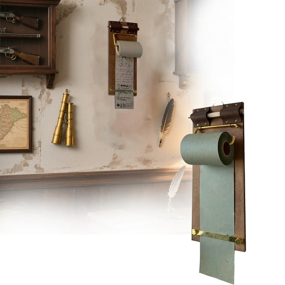 Vintage paper clip，Wall Mounted Note Paper Dispenser with a 160 Foot roll of Paper Included