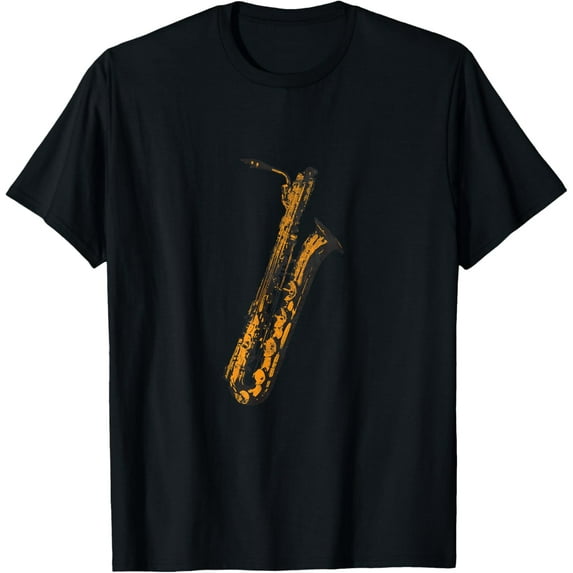 Vintage retro Baritone Saxophone Music T Shirt Bari Sax T-Shirt