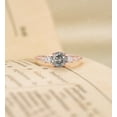thumbnail image 1 of Vintage round cut salt and pepper Lab diamond engagement ring|Art deco rose gold Plated promise ring, 1 of 5