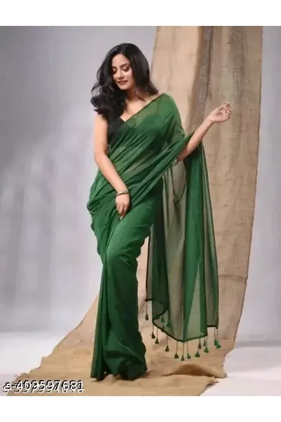 New sari traditional Cotton saree With Running Blouse Piece party Festive Wear For Women