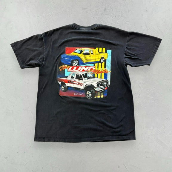 Vintage single stitch Nascar style LUND Truck tshirt tshirt.