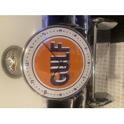 Vintage style GULF Gas and OIL Round Clock 12 INCH NEW with GLASS FACE