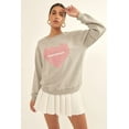 thumbnail image 1 of Vintage-style Heart Graphic Print French Terry Knit Sweatshirt, 1 of 5