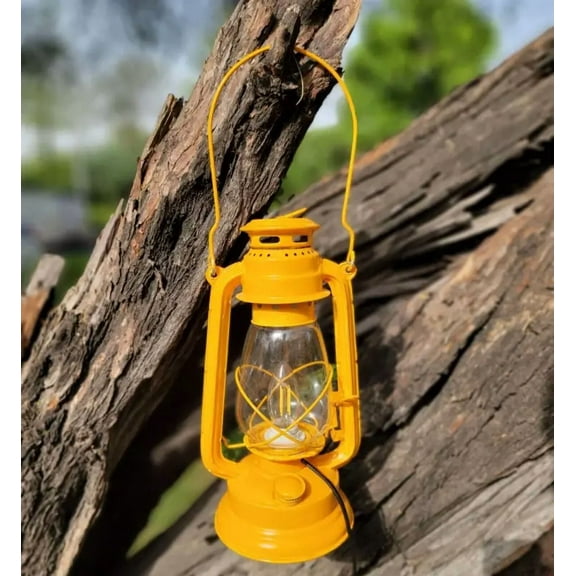 Vintage style Hurricane Lantern Antique Collectible Electric Decorative Lamp In yellow Colour.
