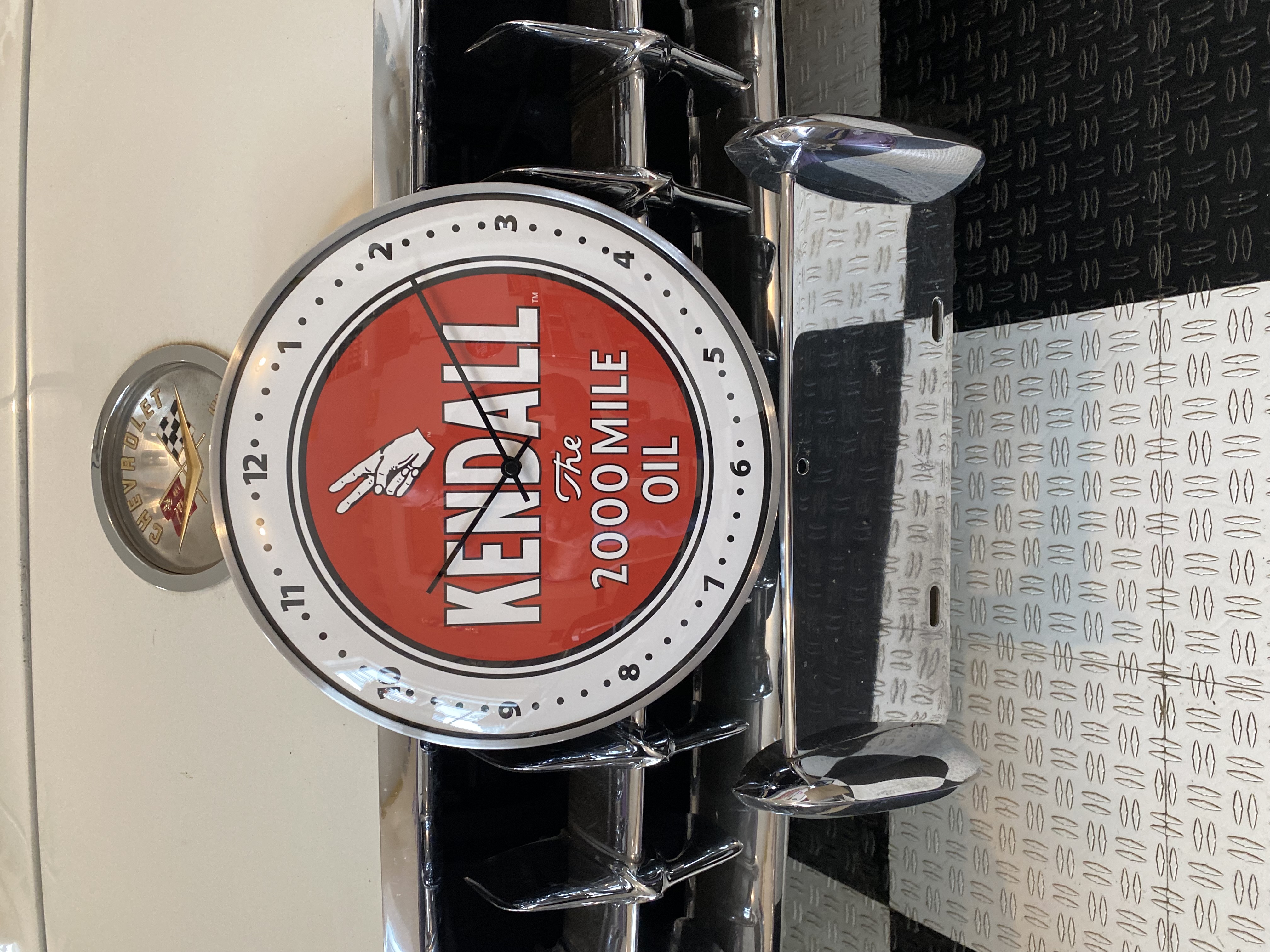Vintage style Kendall Gas and OIL Round Clock (12" INCH) NEW with GLASS ...