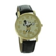 thumbnail image 1 of Vintage style Mickey Mouse watch gold tone black band easy to read MK1458, 1 of 4