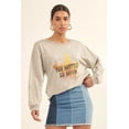 thumbnail image 1 of Vintage-style, Multicolor Star French Terry Knit Graphic Sweatshirt, 1 of 5
