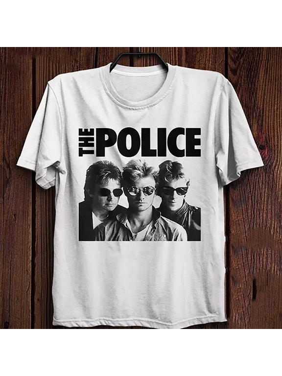 Vintage the Police band Tshirt Sting,Andy Summers,Stewart Copeland Synchronicity Tshirt, S, SPORT GREY