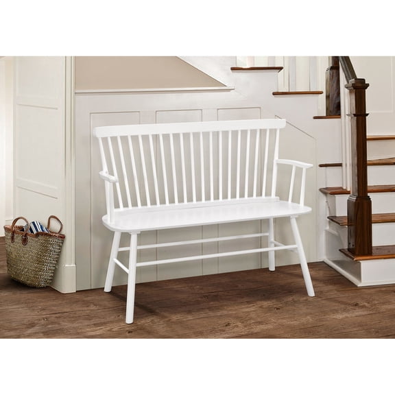 Vintage wood bench with arm rest - Decorate primary living quarters