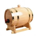 thumbnail image 1 of Vintage wooden wine barrel 3L red wine oak barrel restaurant wooden beer barrel wine barrel winery decoration-1.5L, 1 of 4