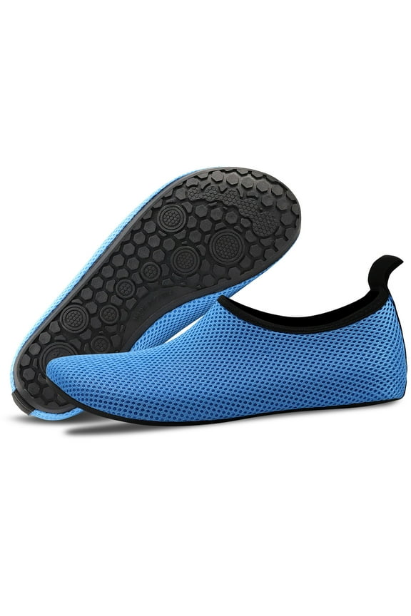 Water Shoes Quick Dry Pool Beach Barefoot Skin Aqua Socks for Women Men Blue