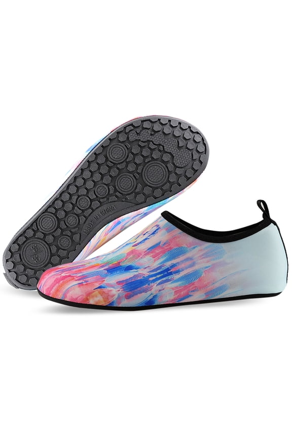 Water Shoes Quick Dry Pool Beach Barefoot Skin Aqua Socks for Women Men Pink