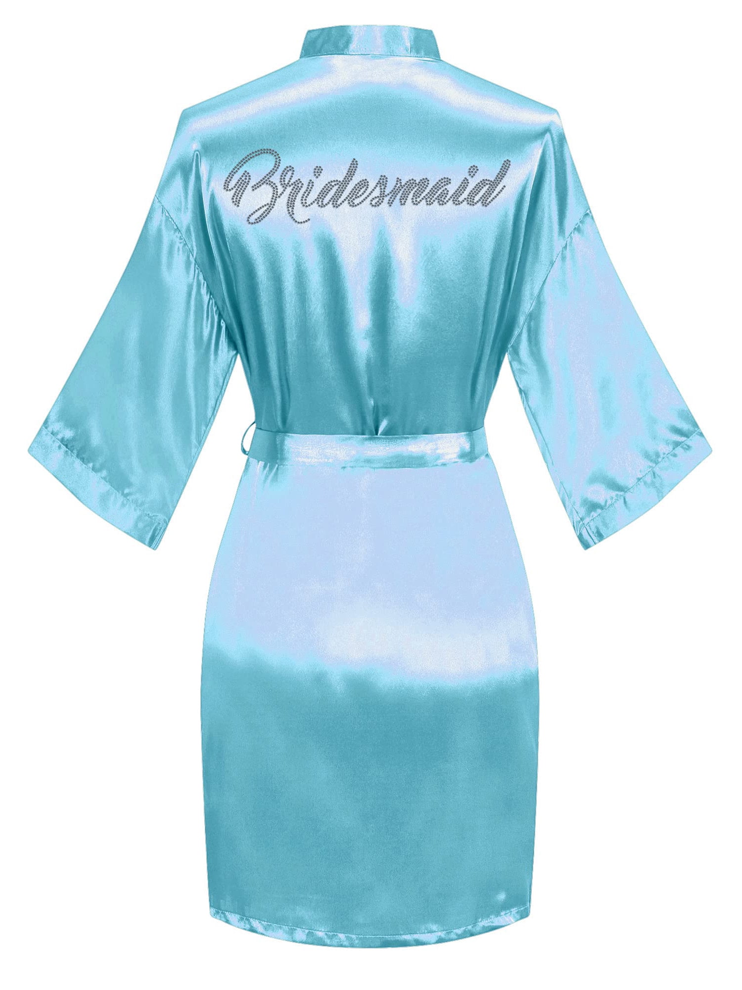 VintageClothing Women's Satin Kimono Robe, Bride Bridesmaid Wedding ...