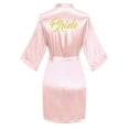 thumbnail image 1 of VintageClothing Women Kimono Satin Bride with Gold Letter Wedding Short Robe One Size, 1 of 4