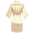 thumbnail image 1 of VintageClothing Women Kimono Satin Maid of Honor with Gold Letter Wedding Short Robe One Size, 1 of 4