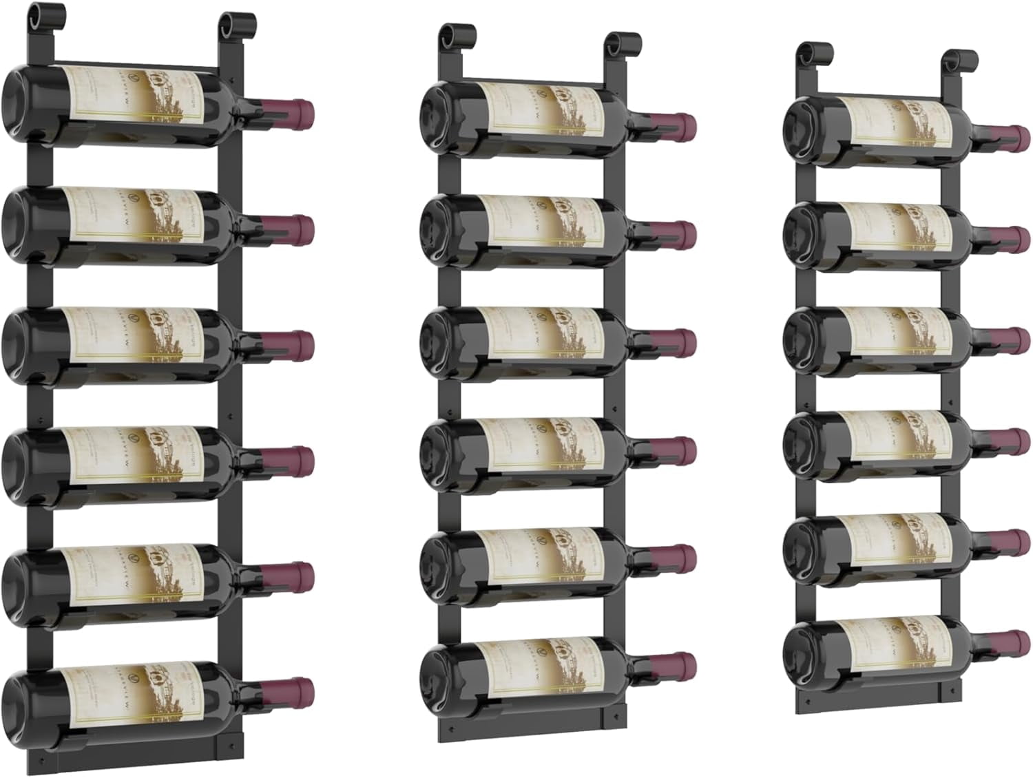 VintageView Le Rustique 6 Bottle Wall Mounted Wine Rack Stylish Modern ...
