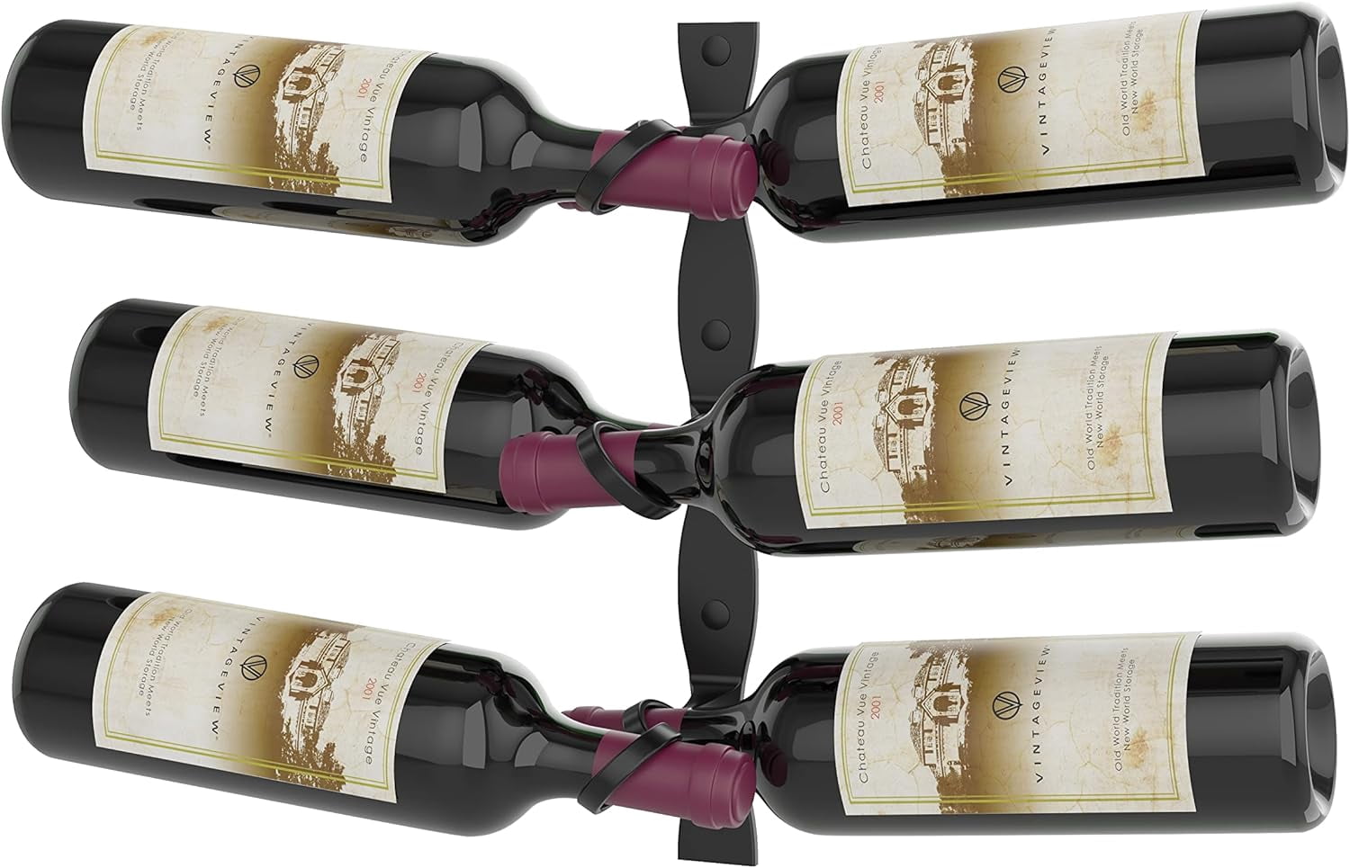 VintageView R Series Helix Dual 15 | Minimalist Wall Mounted Metal Wine ...