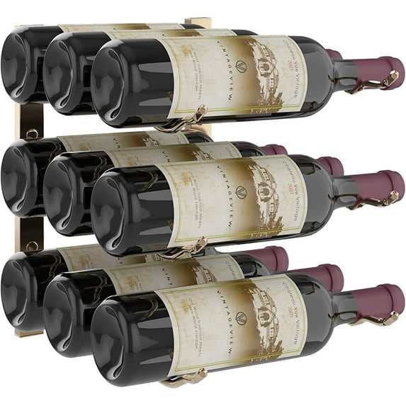 VintageView W Series Wine Rack Wall Mounted Wine Rack Stylish Modern Wine Storage with Label Forward Design