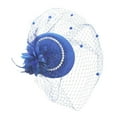 thumbnail image 1 of VintageWedding Fascinator Hat With Netting And Feathers Elegant Headpiece For Ladies For Race Day Events And Bridal Occasions, 1 of 2