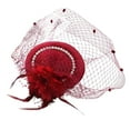 thumbnail image 1 of VintageWedding Fascinator Hat With Netting And Feathers Elegant Headpiece For Ladies For Race Day Events And Bridal Occasions, 1 of 2