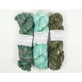 thumbnail image 1 of Vintageandyou 300g Recycled Sari Silk Ribbon Yarn | Pack of 3 Upcycled Silk Skeins | Handcut & Hand Joined Ribbon for Crochet, Macram, Weaving, Knitting, Jewelry Making & Fiber Art | Green, 1 of 6