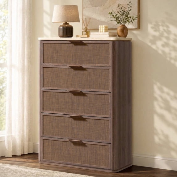Vintagearth 5 Drawer Dresser for Bedroom, 46.2