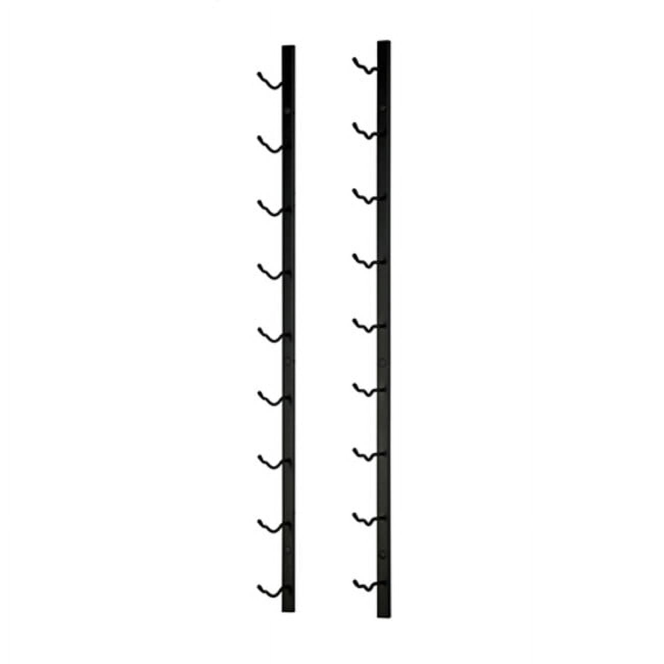 Matte Black Steel Wall Mounted Wine Bottle Rack