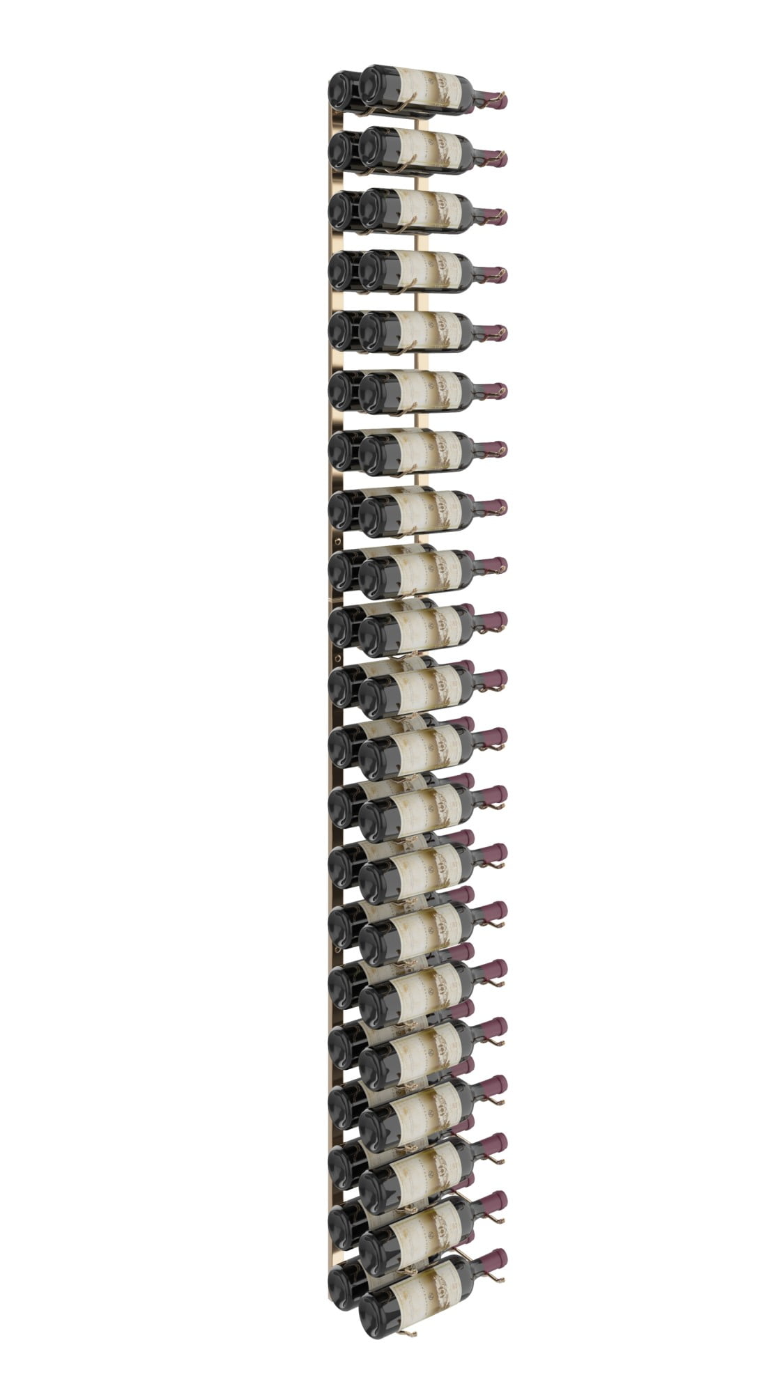 Vintageview Ws72 W Series 13" W X 84" H 42 Bottle Wall Mounted Wine Rack - Golden Bronze