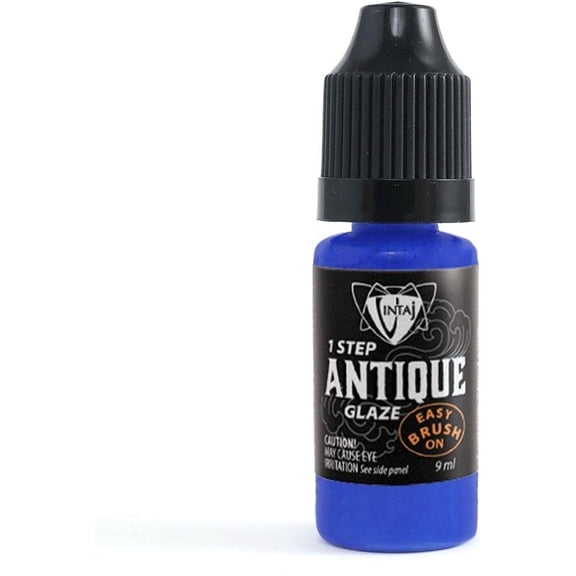 2 Pack - Antique Glaze, Cobalt Blue, (9mL) Vintaj 1 Step, Jewelry Craft, Patina, Multi-surface