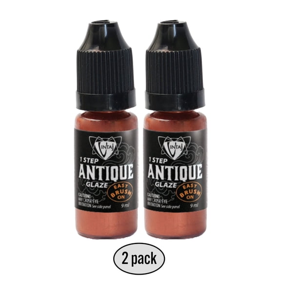 2 Pack - Antique Glaze, Metallic Copper, (9mL) Vintaj 1 Step, Jewelry Craft, Patina, Multi-surface
