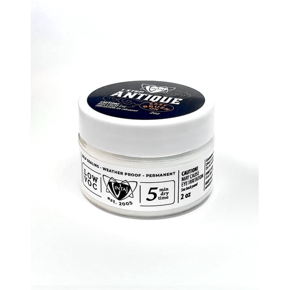 Vintaj 1 Step Antique Glaze, Metallic White, 2oz