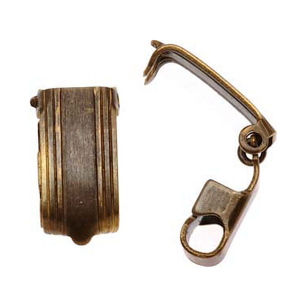 Vintaj Clasps, FoldOver Bracelet 13x6.5mm, 2 Pieces, Natural Brass