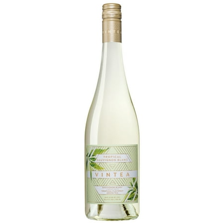 Vintea Tropical Sauvignon Blanc Green Tea Sauvignon Blanc Flavored Wine, 750 ml Bottle, 7% ABV